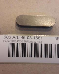 Parallel key 9x14x50mm w/round and flat end